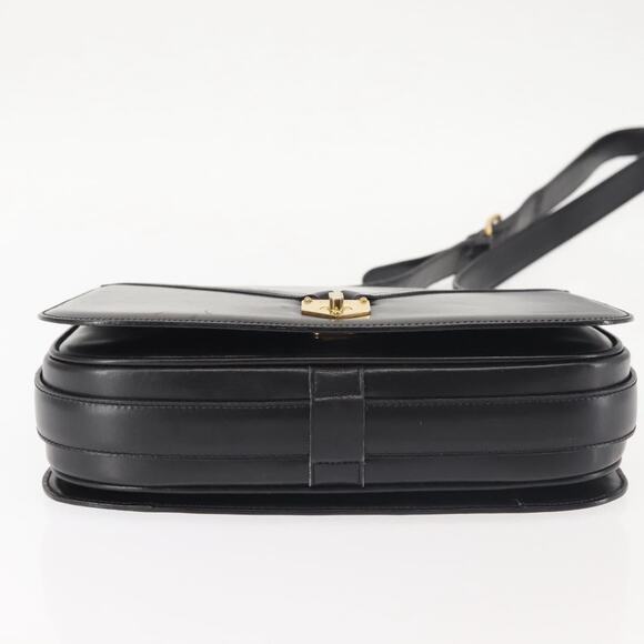 CELINE Shoulder Bag Leather Black Gold - Picture 9 of 13